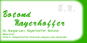 botond mayerhoffer business card